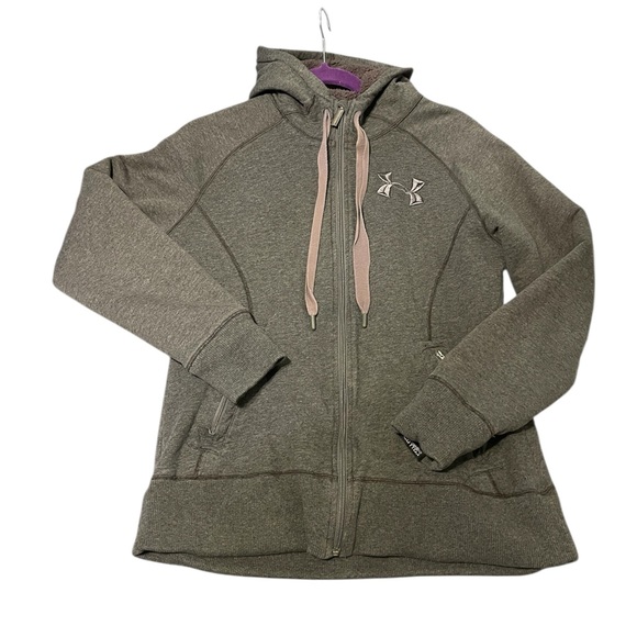 Under Armour Jackets & Blazers - Under Armour Women’s Storm ColdGear Jacket Medium — Gray Hooded Fleece Outerwear